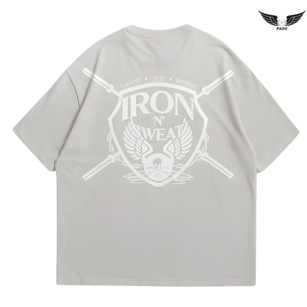"Iron N' Sweat" Barbell Oversized T-shirt