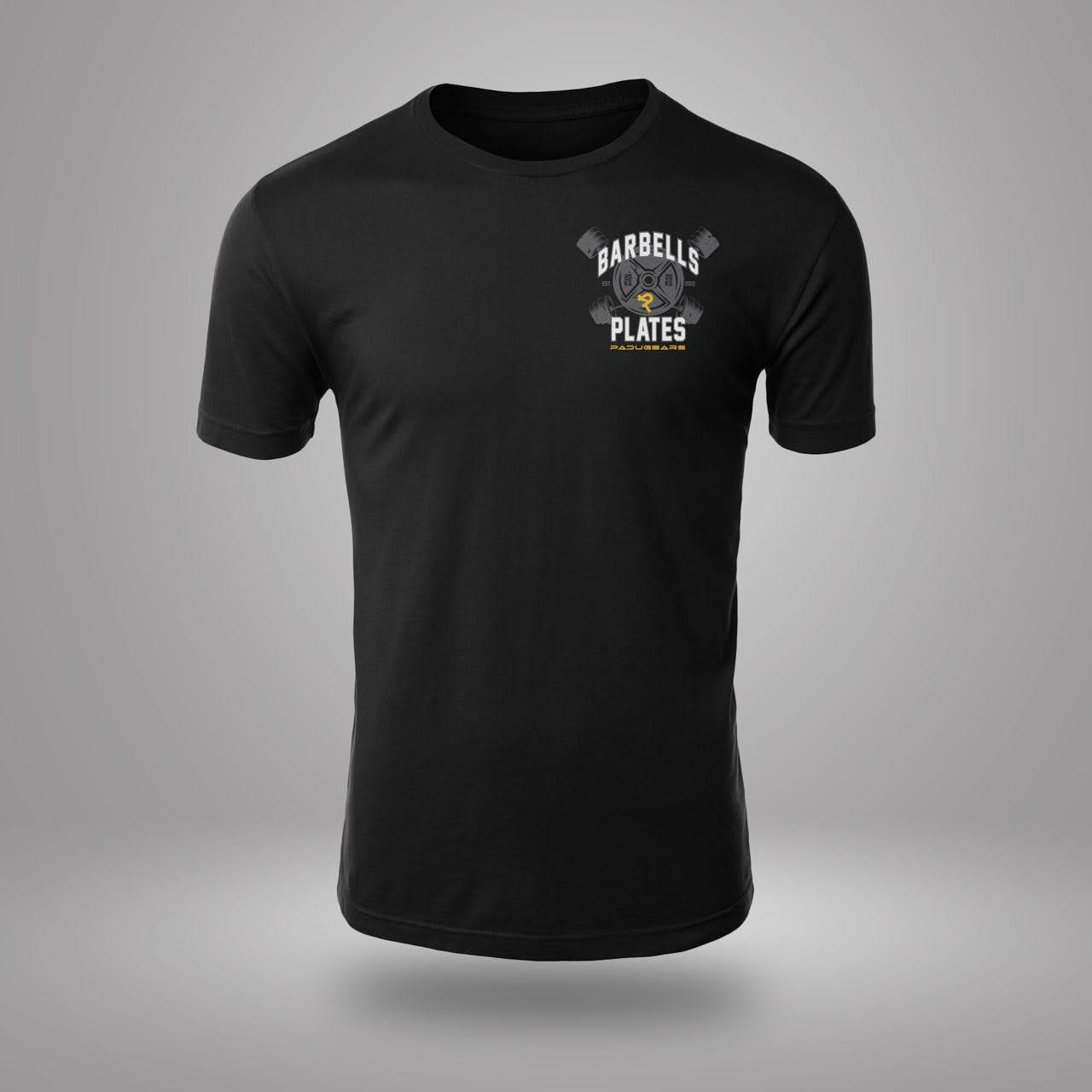 "Barbell Plates" Oversized T-Shirt - Black (Microfiber)