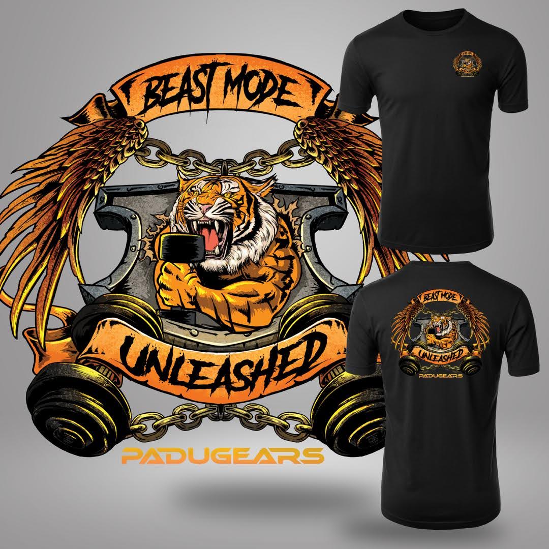 "Beast Mode Unleashed" Oversized T-Shirt (Microfiber)