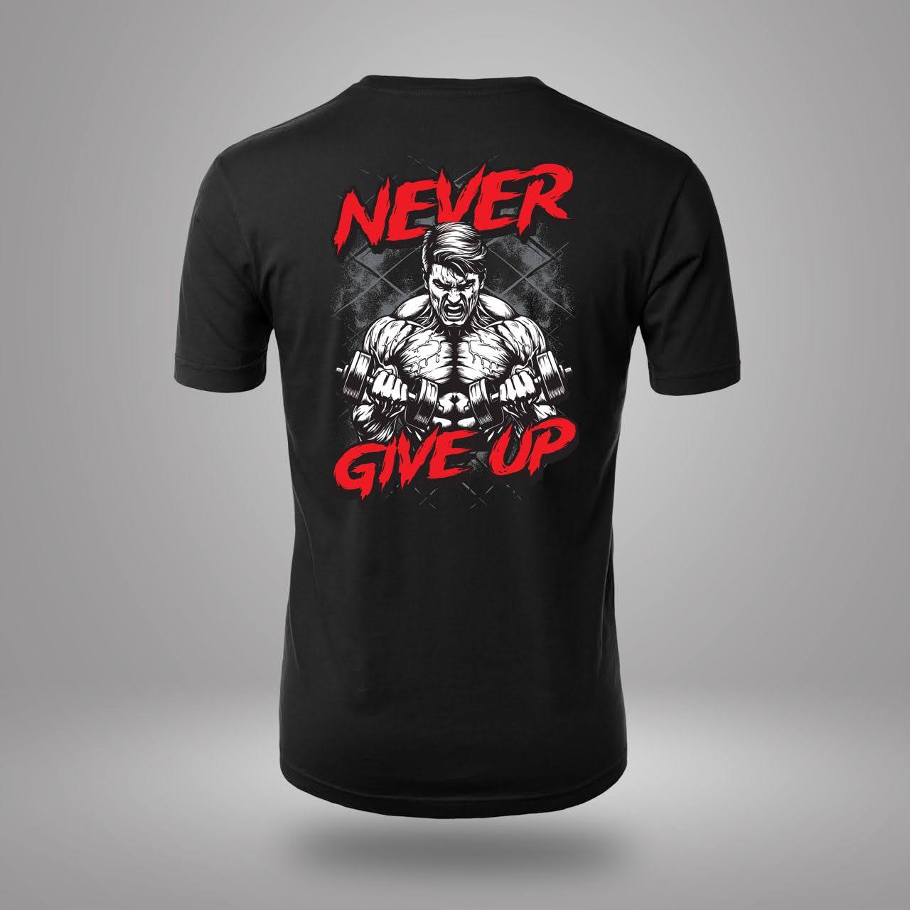 "Never Give Up" Oversized T-Shirt (Microfiber)