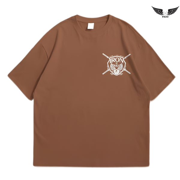 "Iron N' Sweat" Barbell Oversized T-shirt