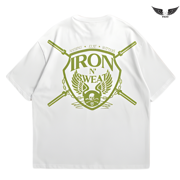 "Iron N' Sweat" Barbell Oversized T-shirt
