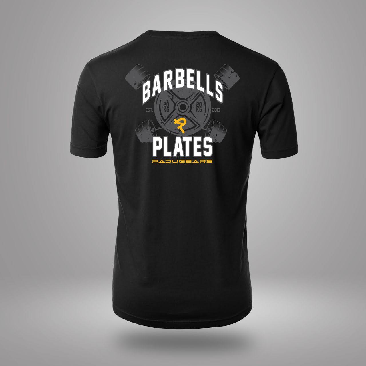 "Barbell Plates" Oversized T-Shirt - Black (Microfiber)
