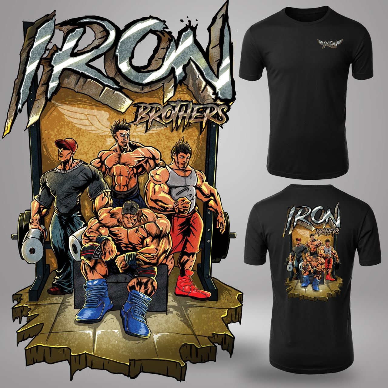 "Iron Brothers" Oversized T-Shirt