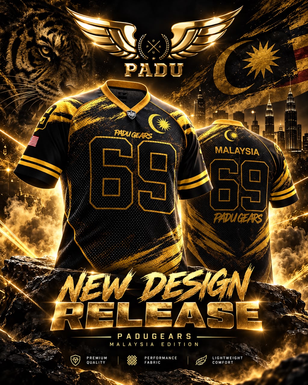 Padu Gears Malaysia Edition jersey launch artwork